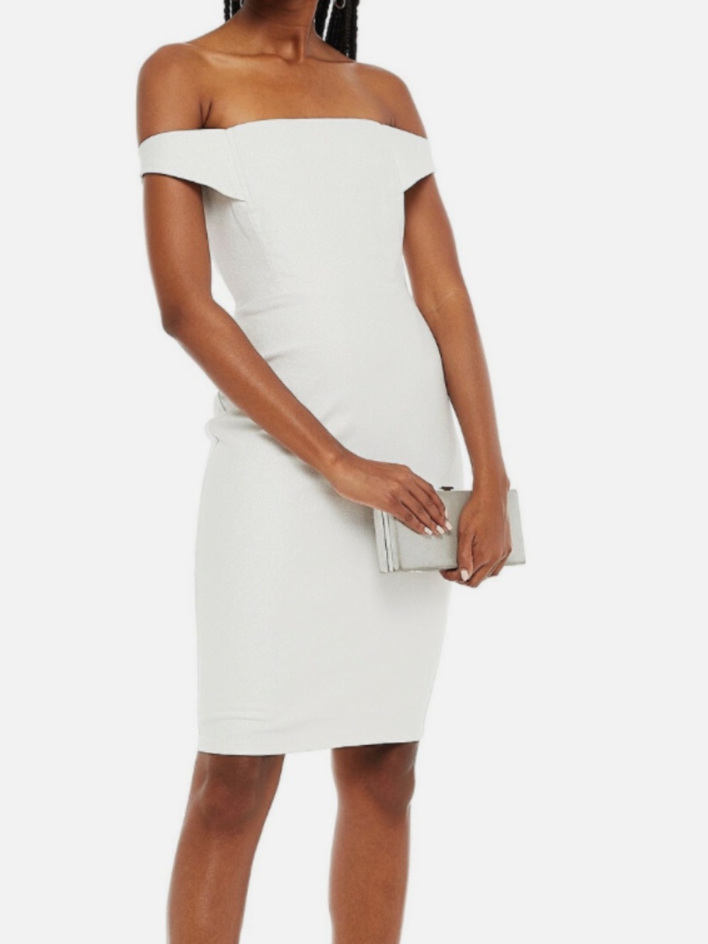 Michelle Mason Metallic Off the Shoulder Dress - Size 4 - BNWT